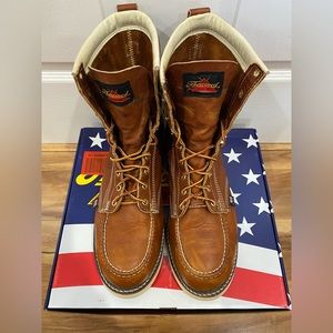 Thorogood American Heritage - 8” Tobacco Safety Toe - Moc Toe Maxwear Wedge
